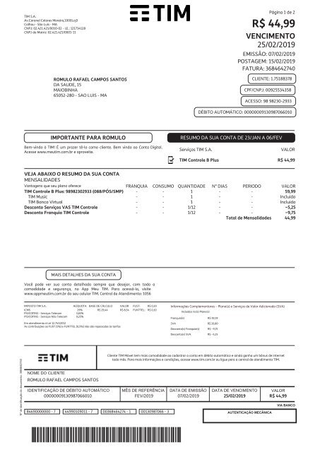 Tim Controle B Plus PDF