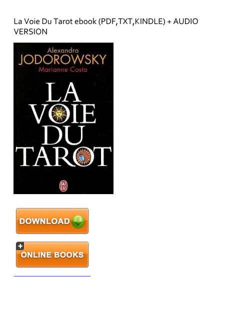 JOVIAL)(UPBEAT) La Voie Du Tarot ebook eBook PDF