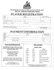 Summer Hockey Camp Register