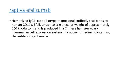 raptiva efalizumab