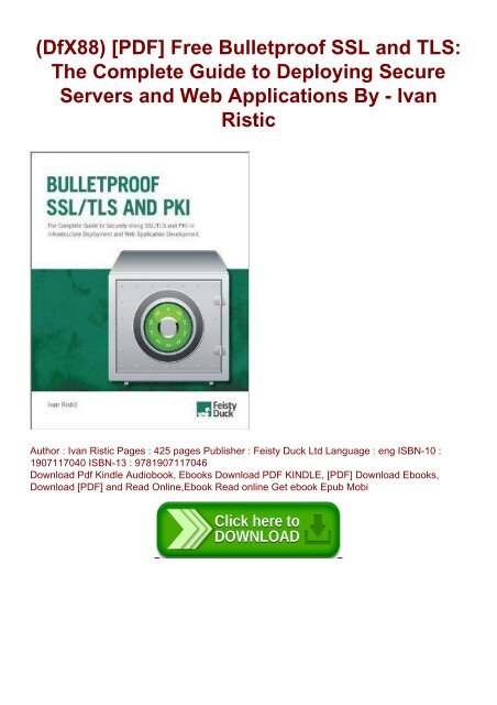 Dfx88 Pdf Free Bulletproof Ssl And Tls The Complete Guide To