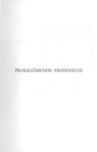 Prolegomenos filosoficos -Miguel Bueno