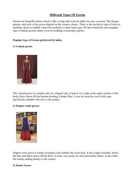beautiful gowns online