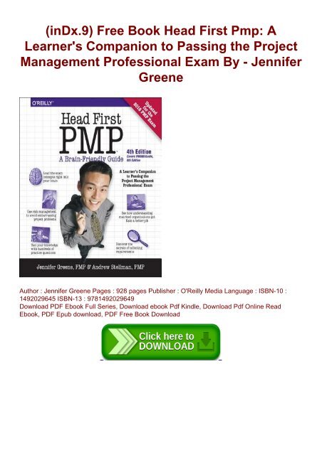 inDx.9) Free Book Head First Pmp: A Learner's Companion to Passing the Project  Management Professional