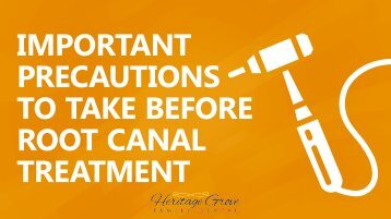 Important Precautions to Take Before Root Canal Treatment