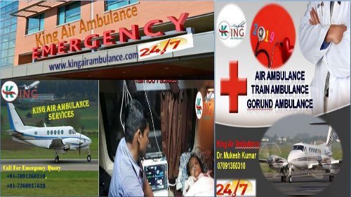 King Air Ambulance Kolkata to Delhi  with medical Team at Low Fare.