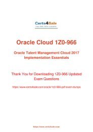 1Z0-966 Exam Dumps - Oracle Human Resource Management Exam Questions PDF