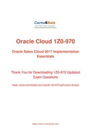 1Z0-970 Exam Dumps - Oracle Sales Management Exam Questions PDF