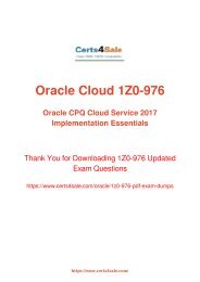 1Z0-976 Exam Dumps - Oracle CPQ Cloud Management Exam Questions PDF