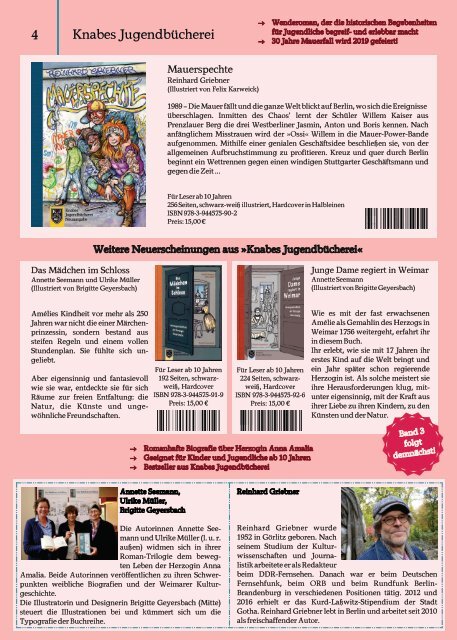 Knabe Verlag Weimar - Verlagsprogramm 2019
