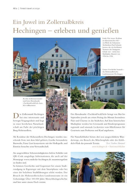 »feine adressen – finest« – Reutlingen / Tübingen / Zollernalb 1 19