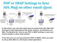 POP or IMAP Settings to Sync AOL Mail