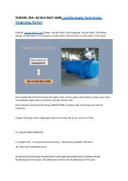 DISKON, WA +62 812-9627-2689, Jual Bio Septic Tank Cisauk, Tangerang, Banten