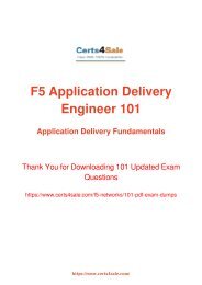 101 Exam Dumps - F5 Networks Application Fundamentals Exam Questions PDF