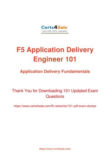 101 Exam Dumps - F5 Networks Application Fundamentals Exam Questions PDF