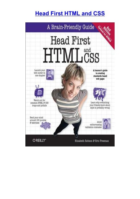 E-book download Head First HTML and CSS by Elisabeth Robson [PDF EPUB KINDLE]