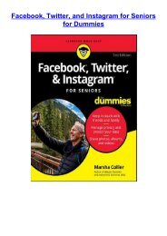 Read E-book Facebook, Twitter, and Instagram for Seniors for Dummies by Marsha Collier Full ONLINE