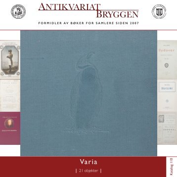 Antikvariat Bryggen - Katalog 110 - Varia for samlere