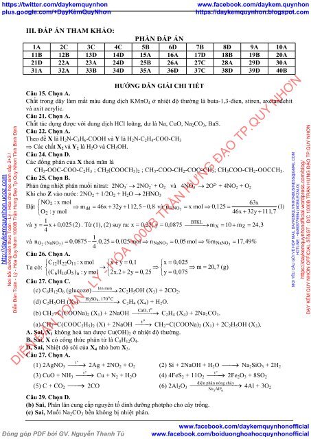 BỘ ĐỀ BIÊN SOẠN THEO CẤU TRÚC ĐỀ MINH HỌA CỦA BỘ GIÁO DỤC NĂM 2019 - MÔN THI THÀNH PHẦN HÓA HỌC - 17  ĐỀ CÓ HƯỚNG DẪN GIẢI CHI TIẾT