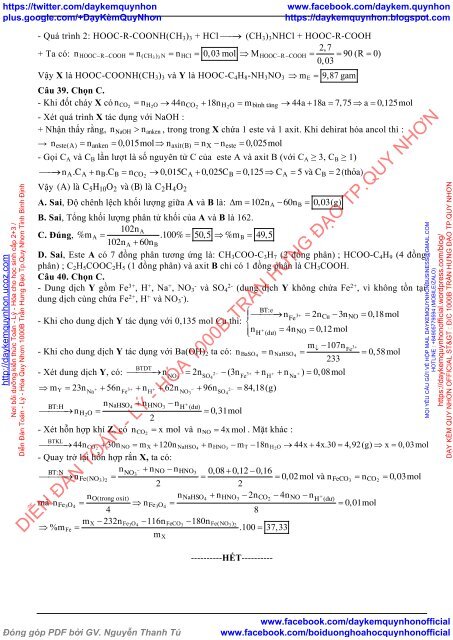 BỘ ĐỀ BIÊN SOẠN THEO CẤU TRÚC ĐỀ MINH HỌA CỦA BỘ GIÁO DỤC NĂM 2019 - MÔN THI THÀNH PHẦN HÓA HỌC - 17  ĐỀ CÓ HƯỚNG DẪN GIẢI CHI TIẾT