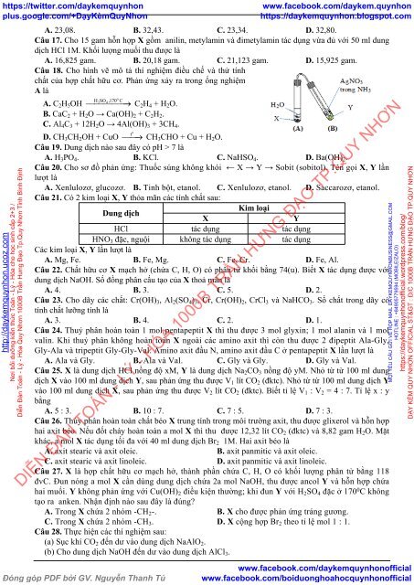 BỘ ĐỀ BIÊN SOẠN THEO CẤU TRÚC ĐỀ MINH HỌA CỦA BỘ GIÁO DỤC NĂM 2019 - MÔN THI THÀNH PHẦN HÓA HỌC - 17  ĐỀ CÓ HƯỚNG DẪN GIẢI CHI TIẾT