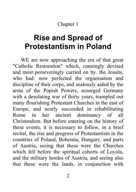 Protestantism in Poland and Bohemia - James Aitken Wylie