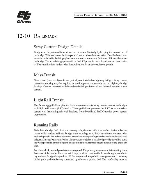 Stray Current Design Details Mass Transit Light Rail Transit ...