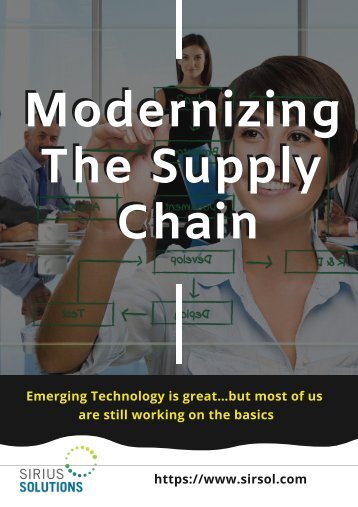 Know The Ways To Modernizing The Supply Chain _ Sirius Solution