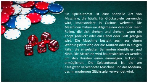 Die Entwicklung der Spielautomaten