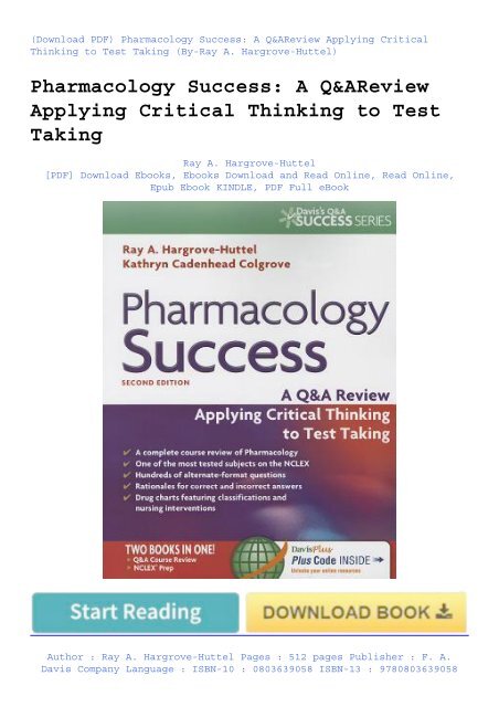 Download Pdf Pharmacology Success A Q A Review Applying