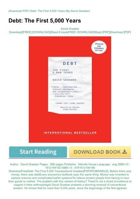 View Debt: The First 5,000 Years PNG