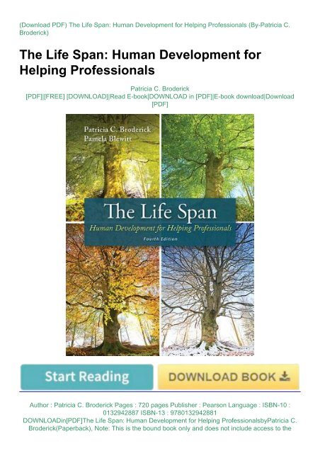 DOWNLOADin[PDF]The Life Span: Human Development for Helping ProfessionalsbyPatricia C. Broderick(Paperback)