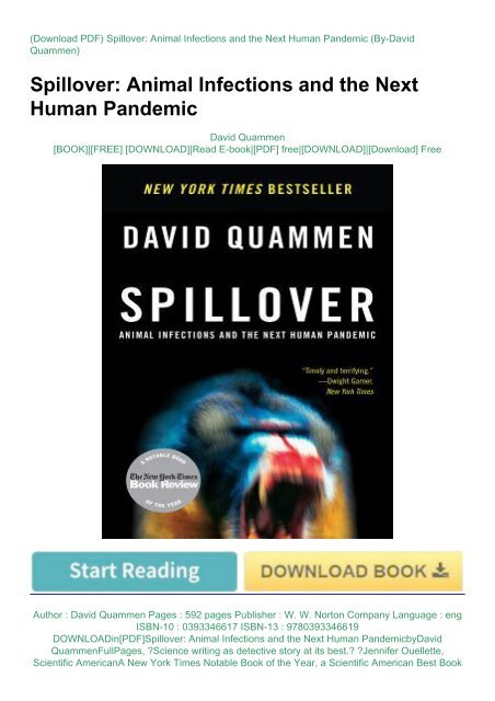 DOWNLOADin[PDF]Spillover: Animal Infections and the Next Human ...