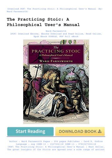 (PDF) The Practicing Stoic: A Philosophical User's Manual | Best Seller