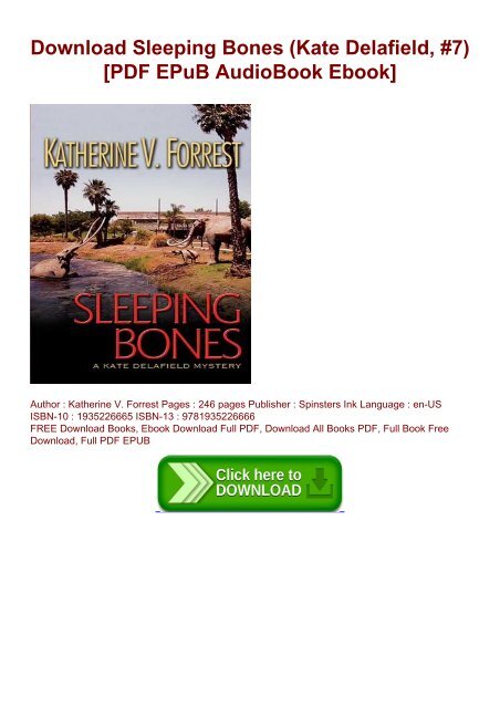 Download Sleeping Bones (Kate Delafield, #7) [PDF EPuB AudioBook Ebook]