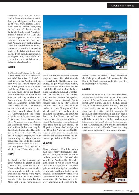 AJOURE´ Men Magazin April 2019  