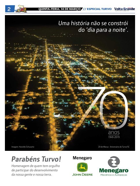 Caderno Especial Turvo - 70 anos