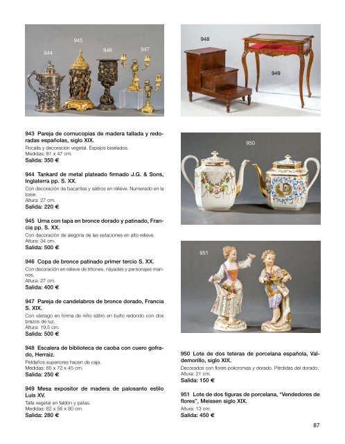 Subasta Artes Decorativas Abril 2019