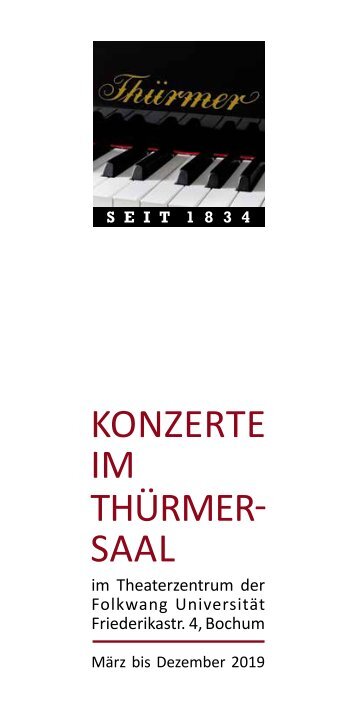 Konzerte im Thürmer-Saal 2019
