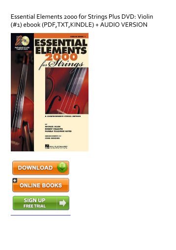 (GRACEFUL) Essential Elements 2000 for Strings Plus DVD: Violin (#1) eBook PDF Download