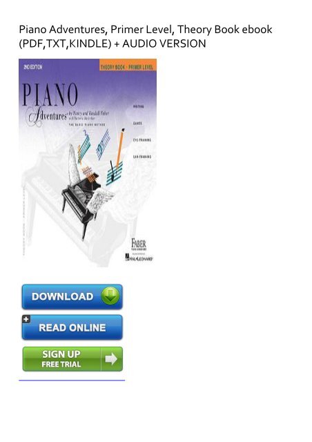 SELF-SUFFICIENT) Piano Adventures, Primer Level, Theory Book ebook eBook PDF