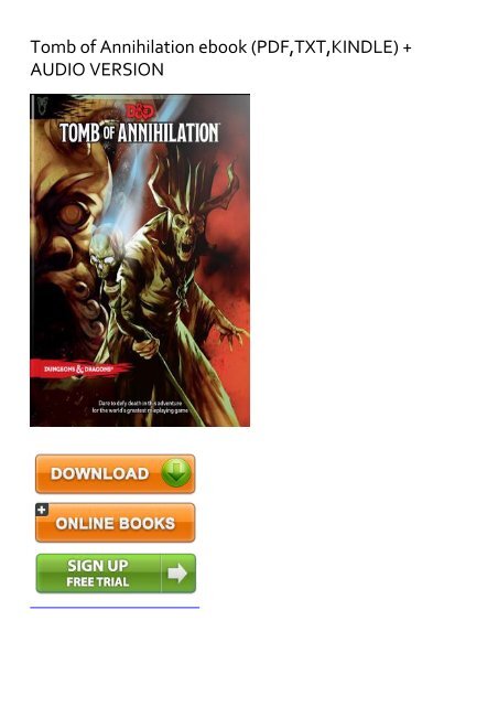 Reliable Tomb Of Annihilation Ebook Ebook Pdf