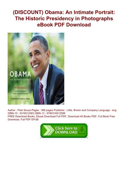 Discount Obama An Intimate Portrait The Historic Presidency In Photographs Ebook Pdf Download