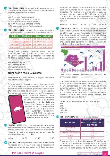 Porcentagem - Ficha de Apoio 2019.04