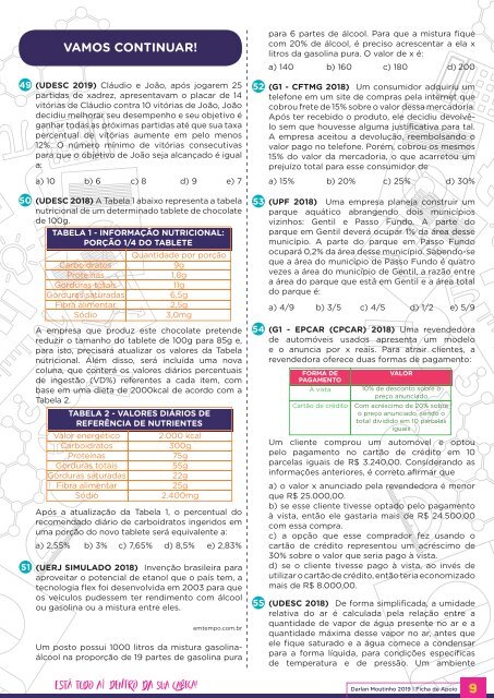 Porcentagem - Ficha de Apoio 2019.04