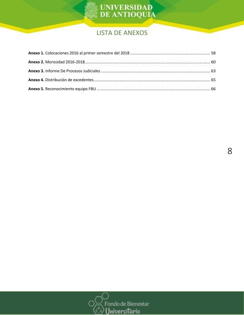 INFORME DE GESTIÓN Y RESULTADOS FBU SEGUNDO SEMESTRE 2018 F