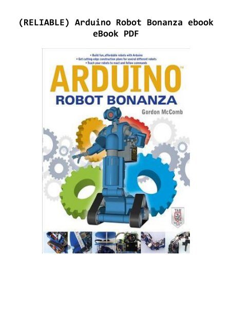 RELIABLE) Arduino Robot Bonanza ebook eBook PDF