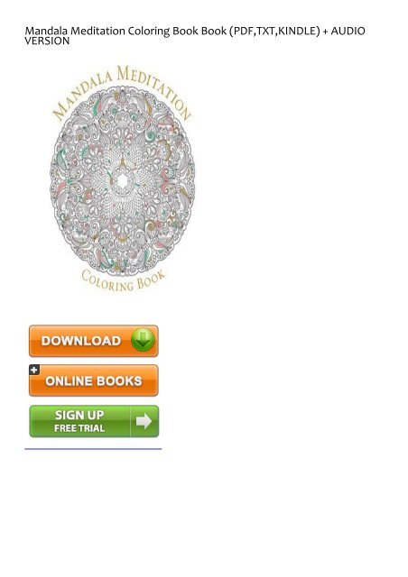Download Always Mandala Meditation Coloring Book Ebook Pdf Download Ebook Ebook Pdf