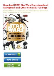 Download [PDF] Star Wars Encyclopedia of Starfighters and Other Vehicles | Full Page