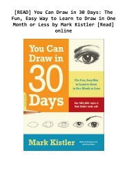 [READ] You Can Draw in 30 Days: The Fun, Easy Way to Learn to Draw in One Month or Less by Mark Kistler [Read] online